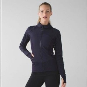 Lululemon In Flux Jacket Hooded Black Womens Size 6